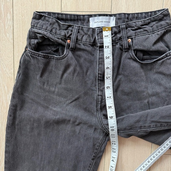 Outland Denim Abigail High Rise Girlfriend Organic Cotton Jeans Aged Black Sz 26 - Picture 3 of 16